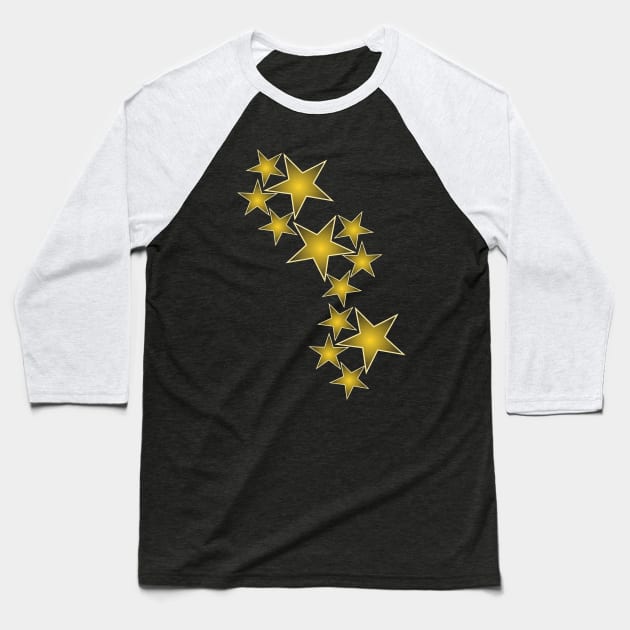 Golden stars Baseball T-Shirt by andersonartstudio